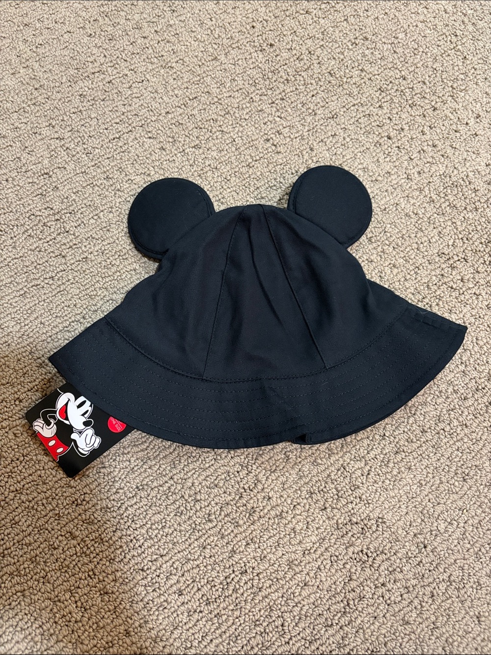 Disney Black Mickey Ear Bucket Hat for Kids